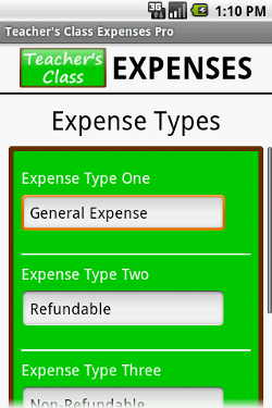 Expense Types
